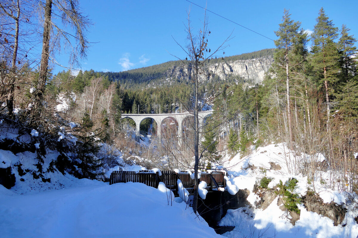 Blick auf das Schmittentobelviadukt.