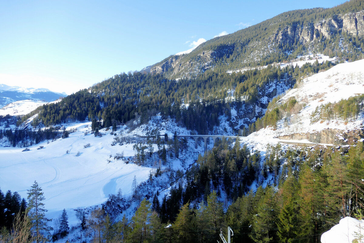 Blick auf das Schmittentobel-Viadukt.