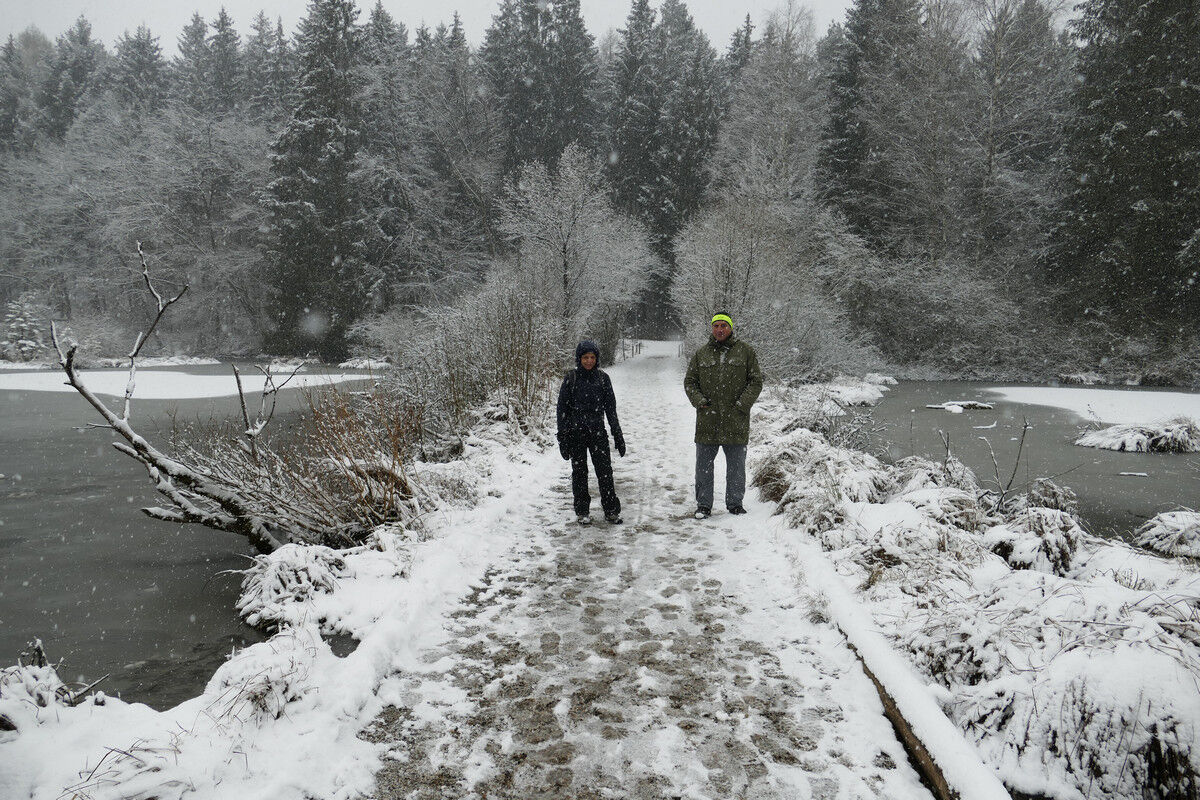 Auf der Landbrücke.