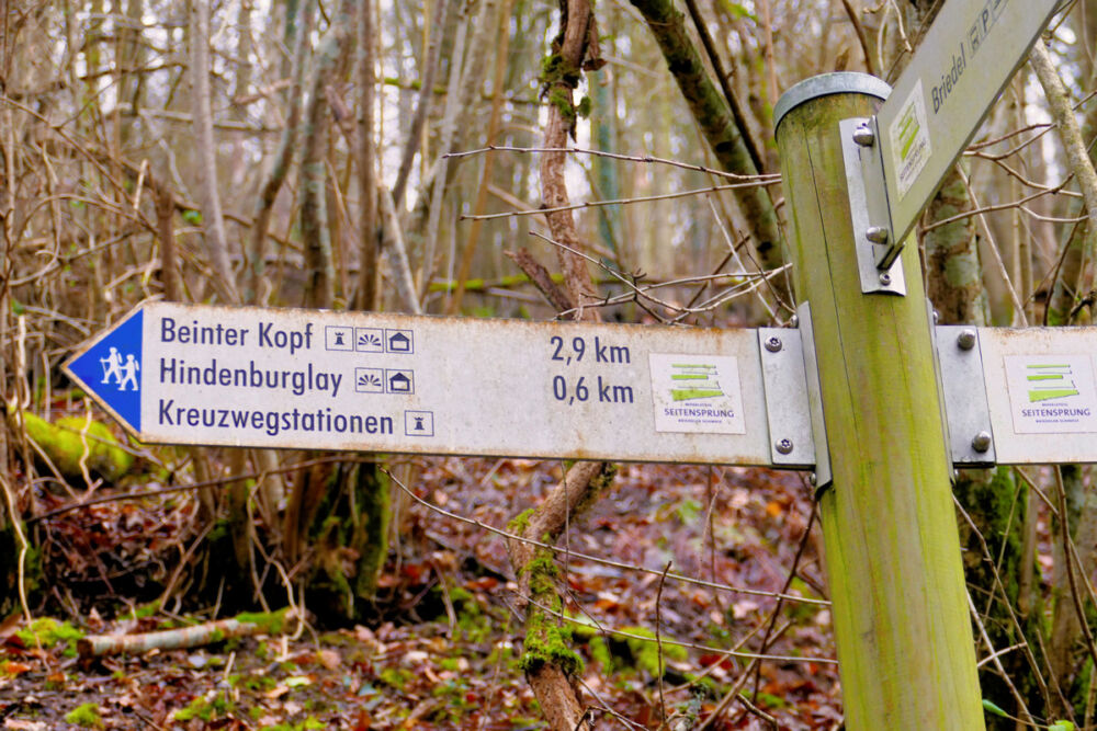 Der Weg ist gut ausgeschildert.