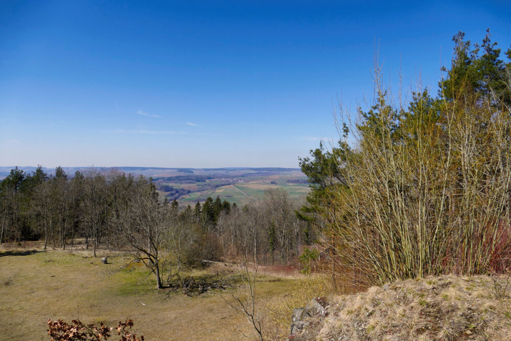Blick von der Abbauterasse nach Westen.