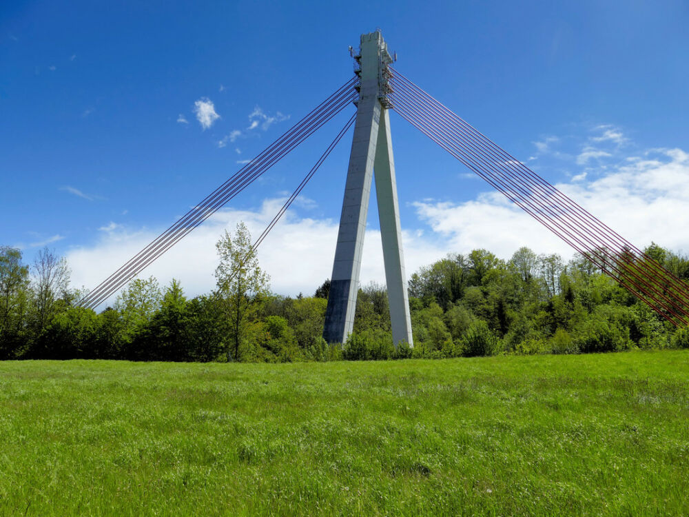 Argen-Brückenpfeiler der Autobahn A96.