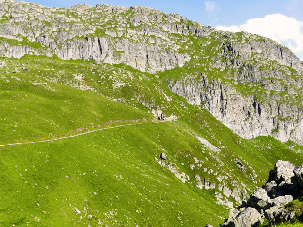Panoramaweg, am Ende kommt man zum Tälligrattunnel.