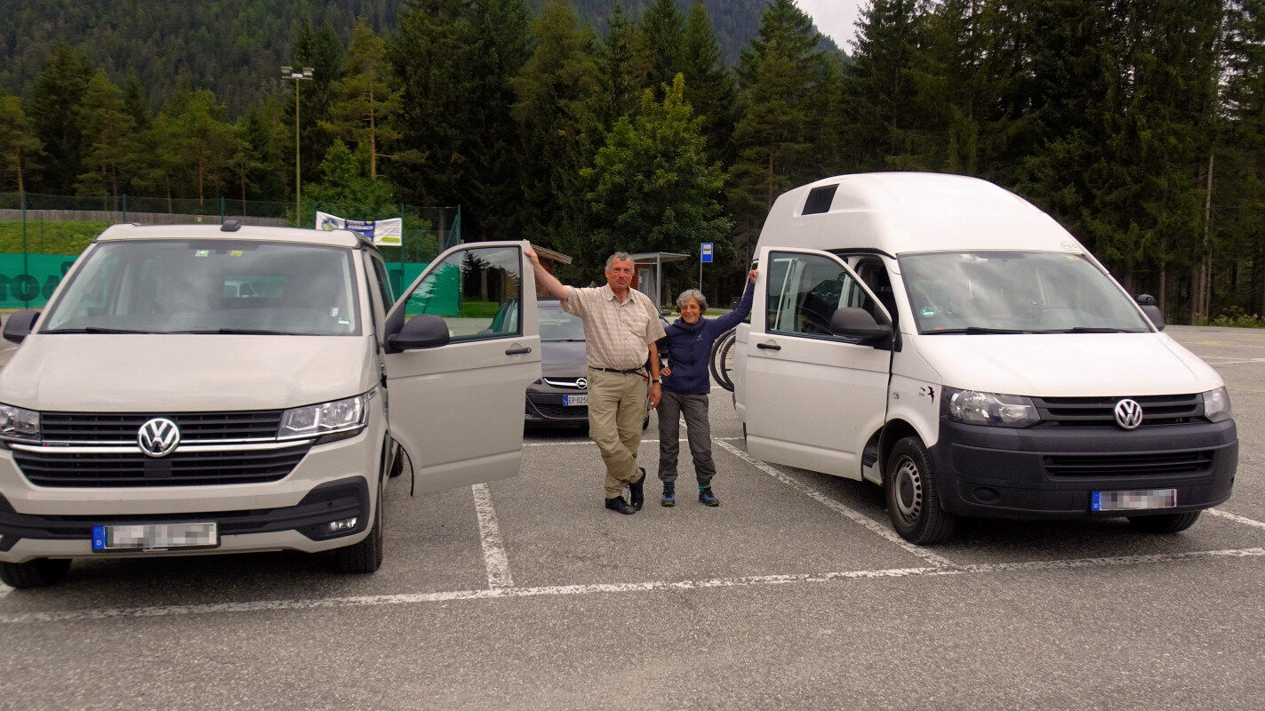 In Toblach - Start unserer Radtour nach Cortina.
