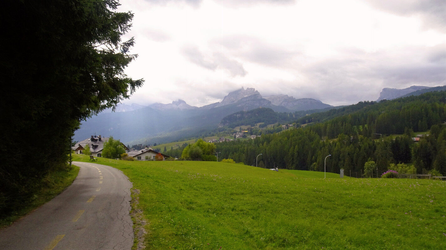 Blick auf Cortina d'Ampezzo.
