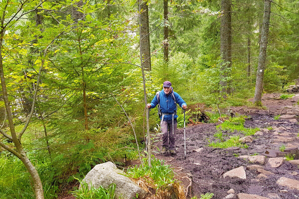 Matschstelle am Lac Blanc.