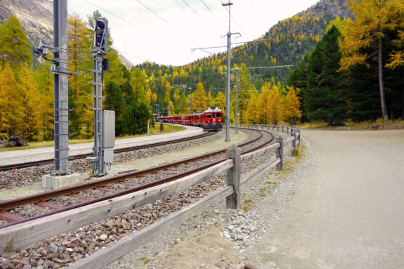 RhB-Bahnhof Morteratsch.