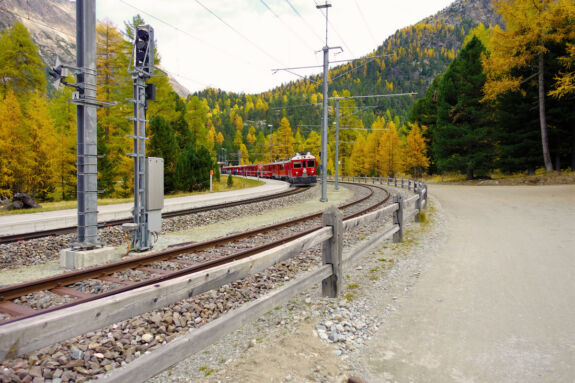RhB-Bahnhof Morteratsch.