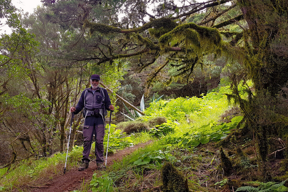 Auf dem Kammweg zurück zum Charca de Tefirabe.