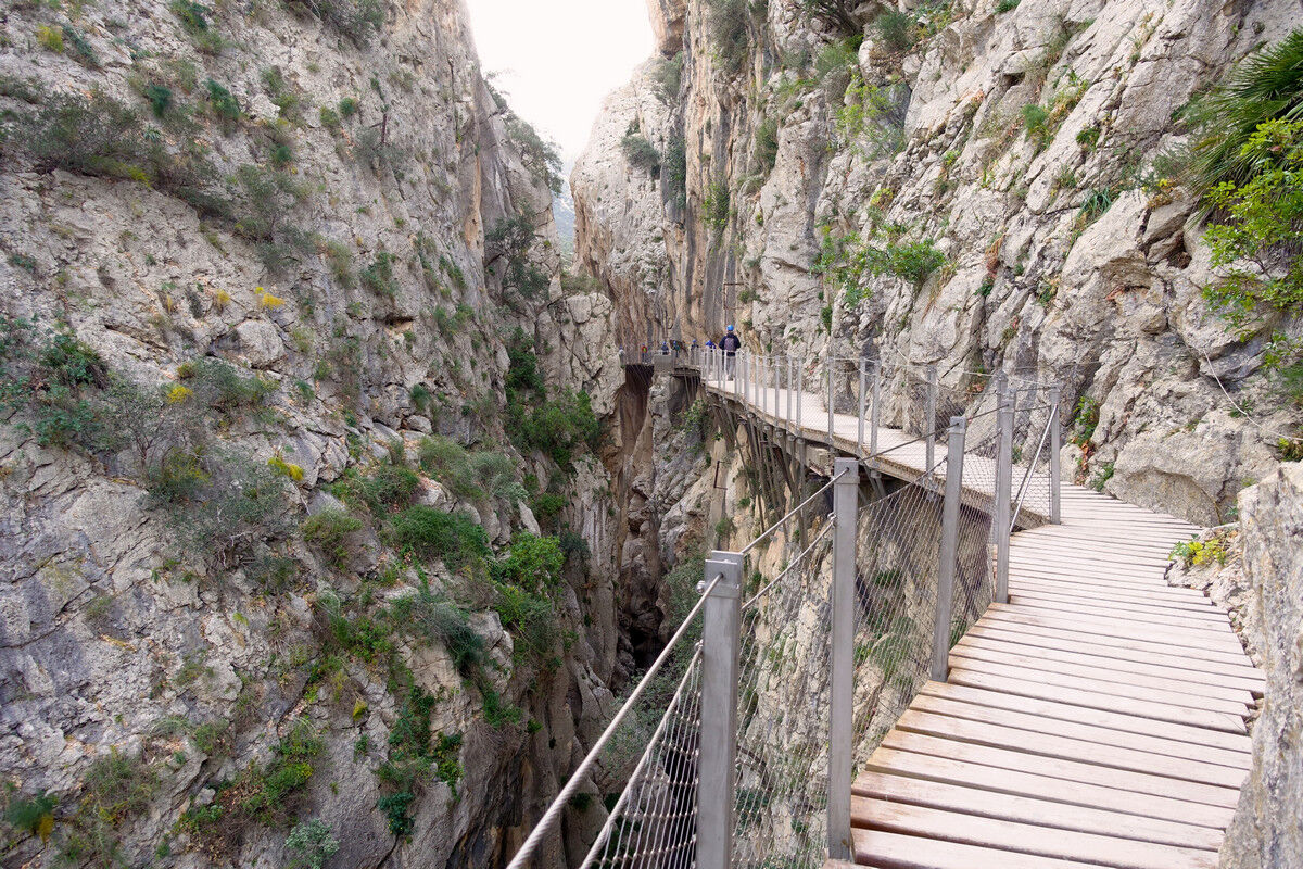 Atemberaubende Landschaft entlang des Caminito del Rey.