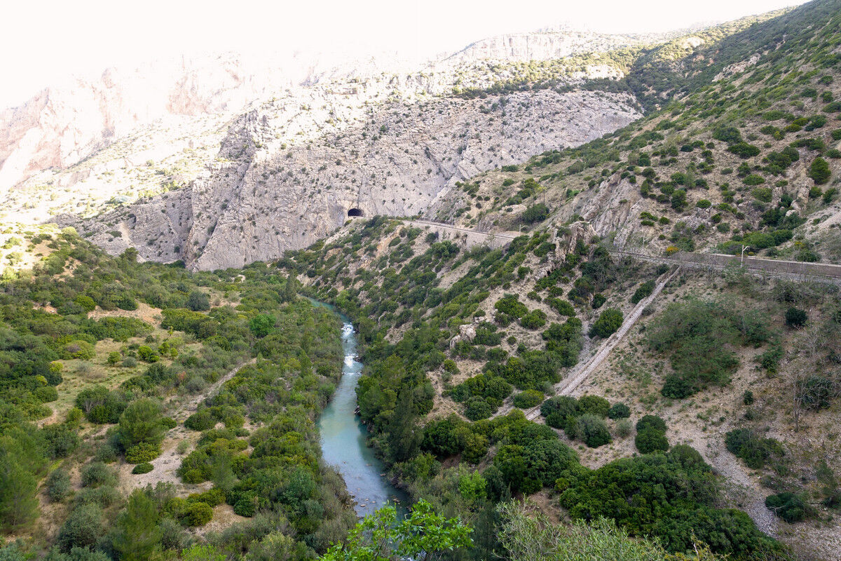 Blick in Schlucht Desfiladero de los Gaitanes.