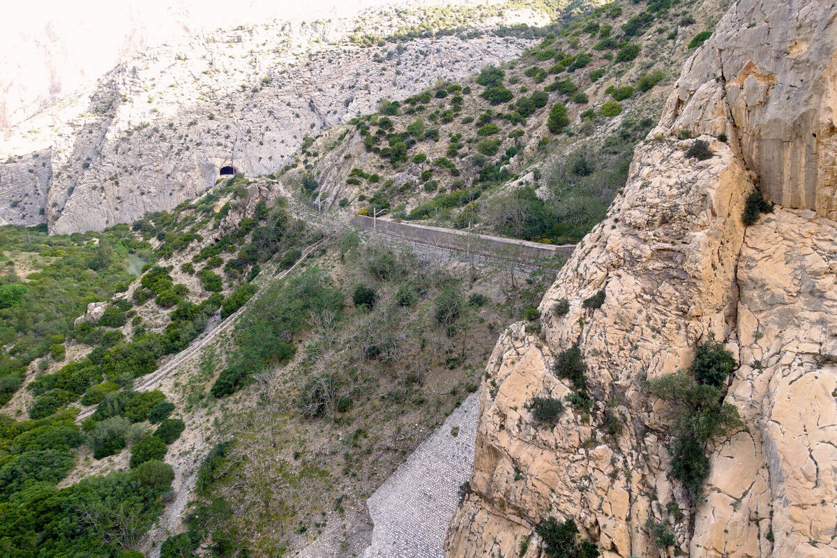 Blick in Schlucht Desfiladero de los Gaitanes.