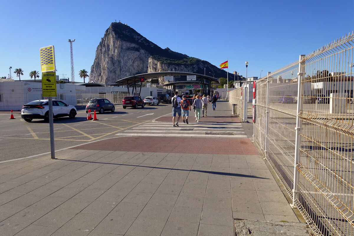 Grenzübergang Spanien - Gibraltar.