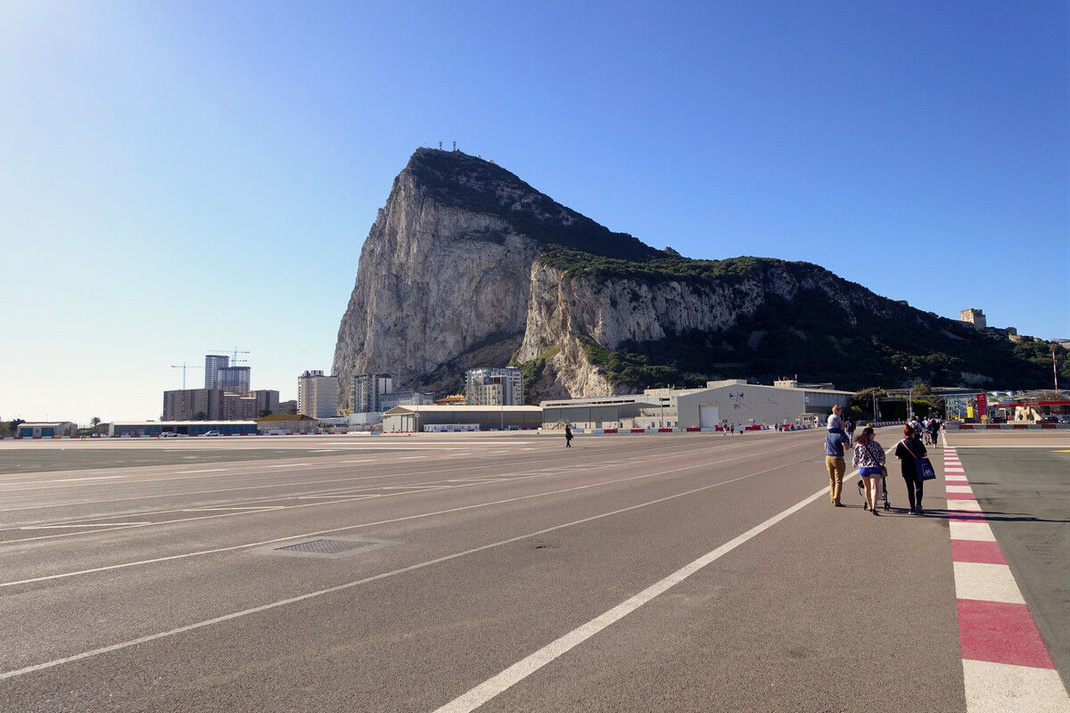 Auf der Rollbahn des Flughafens von Gibraltar.