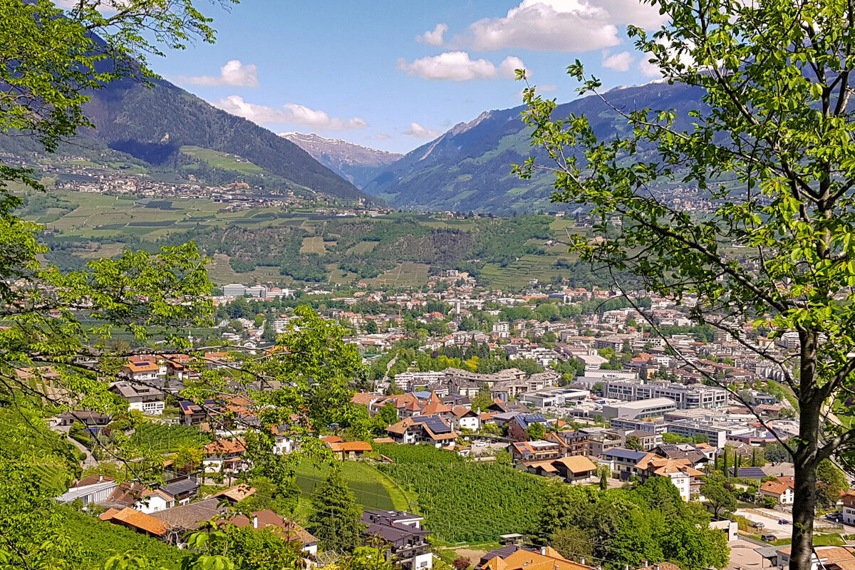 Meran, dahinter Dorf Tirol.